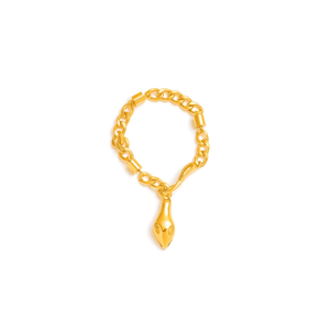 Pulsera de Moda con Dijes, Acero Inoxidable 316L, Baño de Oro PVD, Cadena Resistente y Sostenible con Colgante de Alien - Product Image 2