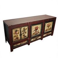 Lemari foyer antik Cina dari kayu solid buatan tangan yang ramah lingkungan, furnitur penyimpanan multifungsi untuk ruang tamu Lucky.