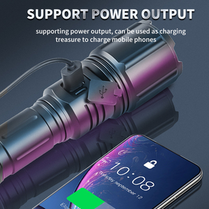 XHP70 Đèn pin lumen cao 1200lm Đèn pin Loại-C sạc hỗ trợ đầu ra Torch điện hiển thị Hỗ trợ đầu ra đèn pin - Product Image 5