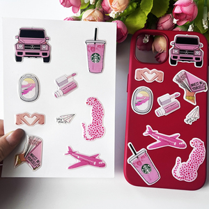 Autocollant de téléphone en dôme <span class=keywords><strong>transparent</strong></span> en époxy 3D, cadeaux créatifs en colle de cristal personnalisée, respectueux de l'environnement, pour coques de téléphone - Product Image 1