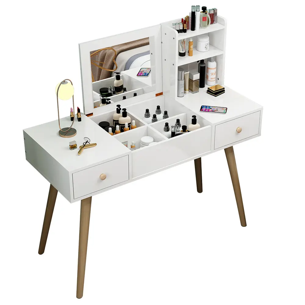 Luxus Schmink tisch Großhandel Schmink tisch Make-up Spiegel und Schubladen mit Spiegel Modern Storage Schmink tisch