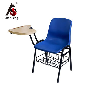 ชุดโต๊ะและเก้าอี้พลาสติกพับได้แบบซ้อนได้สำหรับนักเรียน นักศึกษา พร้อมโต๊ะเขียนหนังสือ สำหรับโรงเรียน วิทยาลัย และมหาวิทยาลัย ขายส่ง - Product Image 1