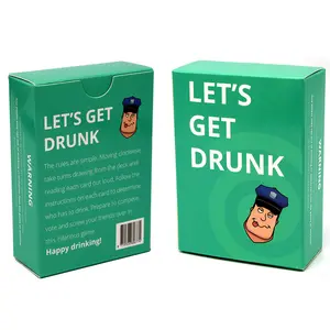 Custom Volwassen Kaartspel Voor Feestjes-'Laten We Dronken Worden' Papier En Kartonnen Drukproduct