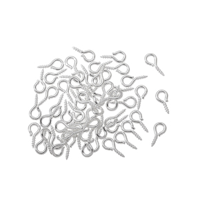 100 unidades/bolsa, pequeños y diminutos ganchos de ojo, ganchos con rosca, cierres dorados, accesorios de joyería <span class=keywords><strong>para</strong></span> hacer manualidades DIY V113 - Product Image 4