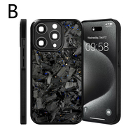 Coque de téléphone en PC rigide mince et sèche, design magnétique en fibre de carbone et aramide de luxe 2025 pour iPhone 16 15 14 13 Pro Max