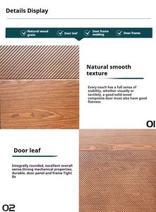 Hiện đại đơn giản màu đen Walnut gỗ rắn duy nhất mở cửa cho căn hộ phòng ngủ không thấm nước sơn miễn phí tùy chỉnh dự án - Product Image 5