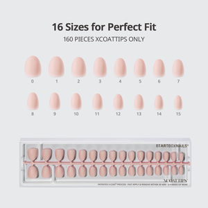 XCOATTIPS XS Extra Short Oval 160pcs Faux Ongles Nude Naturel Ballerina Soft Gel X Plain Press On Nails En Gros - Product Image 3