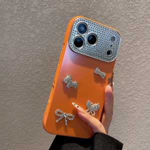 Funda de Teléfono con Diamantes de Imitación y Lazo, de Lujo, Brillante y Protectora para iPhone 17 Pro Max 16 15 14 <span class=keywords><strong>13</strong></span> para Mujer, Venta al Por Mayor - Product Image 6
