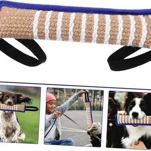 Sarı kenevir çiğnemek sopa ve taşlama hedefler köpek eğitim malzemeleri jüt çevre dostu Pet malzemeleri yapılmış köpek oyuncakları taşıyan - Product Image 3
