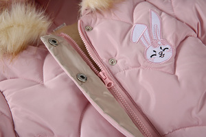 Nuevo Diseño de Chaqueta de Invierno para Niños, Linda Chaqueta con Capucha de Conejo, Abrigo Grueso y Cálido para Niñas - Product Image 3