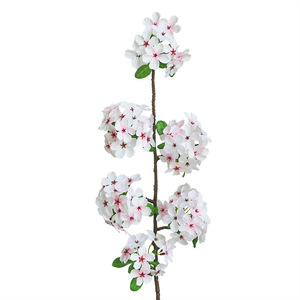 ดอกไม้ประดิษฐ์ยี่ห้อ Yihua รุ่น Floral Art ประดับมุกเทียม รูปทรงดอกแพร์ 6 หัว สีขาว ทำจากผ้าไหม ตกแต่งบ้านสไตล์จีนเซน - Product Image 5