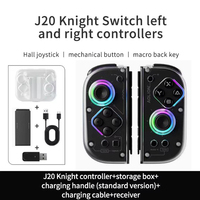 Manette de jeu à effet Hall sans dérive, design ergonomique, avec éclairage RGB pour Switch OLED et Switch 2 (vente en gros)