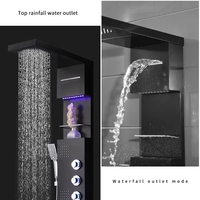 Colonne de douche thermostatique de style européen massage de salle de bain panneau de douche intelligent en acier inoxydable 304