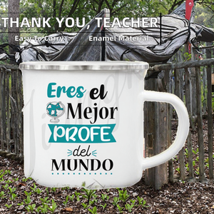 Thank You Teacher <b>Enamel</b> <b>Mug</b> Graduation Gift Eco-Friendly Coffee Cup Appreciation Gift for Teachers - Product Image 2