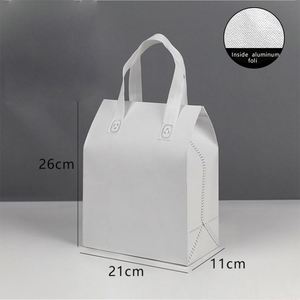 Wholesale OEM Insulated Cooler Bag Non Woven Aluminum Foil Thermal Food Delivery Takeaway Packaging Bag Custom Logo - Product Image 2