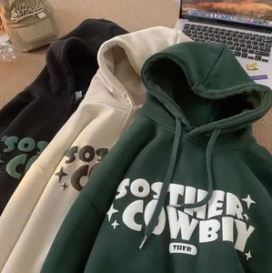 เสื้อฮู้ดผู้ชายแบบสวมหัว น้ำหนัก 350 กรัม เนื้อผ้านุ่มสบาย ไม่เป็นขุย ทรงโอเวอร์ไซส์ สไตล์ลำลอง สตรีทแวร์ สำหรับฤดูหนาว สีพื้น ขายส่ง - Product Image 2