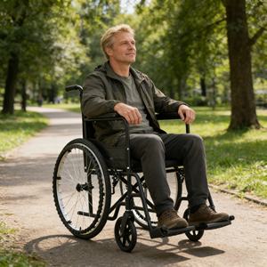 <span class=keywords><strong>Chaise</strong></span> de transport thérapeutique pour patient alité, fauteuil roulant manuel léger, dispositif médical pliable manuel - Product Image 1