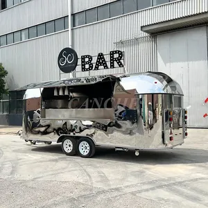 รถขายอาหารเคลื่อนที่คุณภาพสูงทำจากสแตนเลสสำหรับขายฮอทดอกและอาหารเช้า เหมาะสำหรับยุโรป - Product Image 6