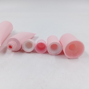 Custom High Quality Lipgloss Tube Empty Cosmetic Container <b>Plastic</b> <b>Packaging</b> Clear Pink 10g 15g Squeeze 10 ml Lip Gloss Tu - Product Image 3