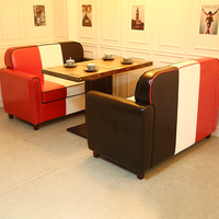 Mobilier durable Mobilier pour restaurant Ensemble table et chaises pour café restaurant Nouveaux produits Sofa pour restaurant design