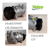 Compresseur de climatisation Valeo TM16 100 % neuf et original, référence OE : Z0006370, unité principale 12V 8PK 119mm, fixation par oreilles, pompe de climatisation pour mini-bus et réfrigération