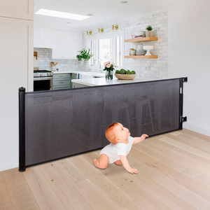 Barrière de sécurité rétractable pour bébé Sair, barrière de sécurité pour bébé, article de type presse, protection de porte pour bébé - Product Image 3