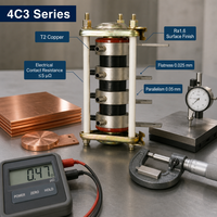 Radiateur en cuivre T2 à refroidissement liquide avec pince de fixation pour thyristors série 4C3, idéal pour les modules de puissance à diodes SCR