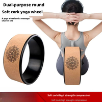 Rouleau de yoga en liège personnalisé avec logo, 32 cm, grain de bois, haute résistance, pour étirements de la colonne vertébrale, idéal pour les studios de Pilates et de fitness