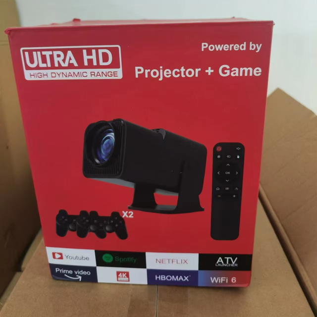 Hy320 Game Portable Projector with 20000+ Game Controller Home Theater Mini Pocket Projector for Child Game Smart Projector