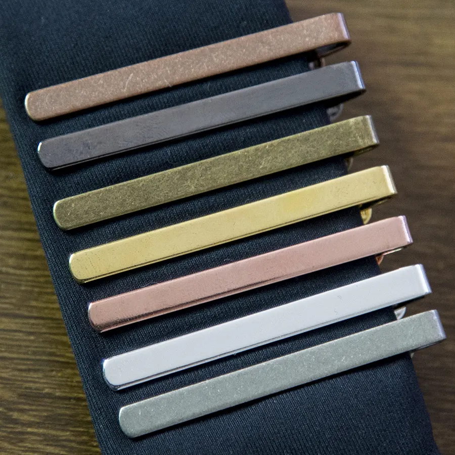 New Fashion Style Clip Men Metal Gold Tone Simple Bar Practical Necktie Clasp Tie Pin for Mens Gift