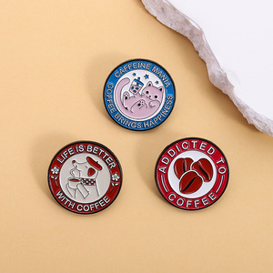 Pin de Solapa de Metal al por Mayor con Diseño de Café para Amantes del Café, en Existencia - Product Image 5