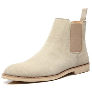 Bottes <span class=keywords><strong>Chelsea</strong></span> pour hommes, style britannique, en daim, à bout pointu, montantes, chaudes, avec semelle extérieure en caoutchouc, collection automne-hiver - Product Image 5