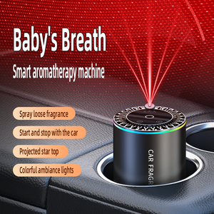 Diffuseur de voiture portable de haute qualité 50 ml en alliage et plastique, alimenté par USB, avec éclairage rythmique et longue durée d'aromathérapie - Product Image 2