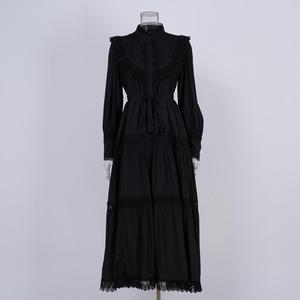 Robes décontractées élégantes à manches longues pour femmes avec bordure en dentelle Vente en gros - Product Image 3