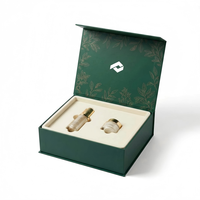 Boîte cadeau rigide personnalisée avec logo privé, couvercle et base magnétiques, tiroir avec insert en papier EVA personnalisé pour cosmétiques et bijoux