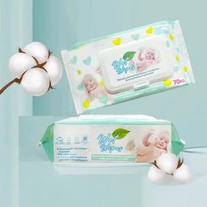 99.9% Wet 80pcs Toalhetes descartáveis ecológicos EDI lavável lavável para Waterwipes para limpeza do bebê para animais de estimação e pacientes - Product Image 3