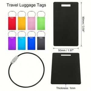 Etiqueta de Equipaje de Aleación de Aluminio con Grabado Láser Personalizado, con Anillo de Alambre, para Promoción Internacional - Product Image 4