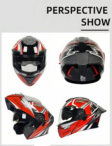 Productos calientes Cascos de motocicleta ABS para auriculares Aprobado por el DOT Accesorios personalizados para todas las estaciones - Product Image 3