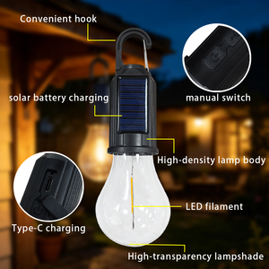 Lampes <span class=keywords><strong>LED</strong></span> rechargeables par USB pour l'extérieur, ampoules à haute luminosité, lumière d'urgence, crochet pour le <span class=keywords><strong>camping</strong></span>, la pêche, lanterne portable, lumières de nuit - Product Image 3
