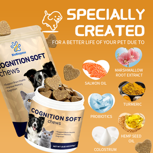 Số lượng lớn chó nhận thức mềm nhai bổ sung, Choline + Blueberry chiết xuất, cải thiện nhận thức, thấp moq & logo tùy chỉnh - Product Image 2