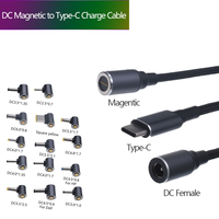 Adaptateur d'alimentation universel pour ordinateur portable 100W, câble magnétique USB C type C vers prise d'alimentation DC, adaptateur de charge rapide, convertisseur de fil