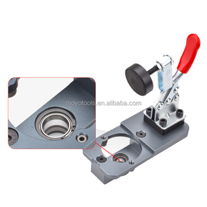 Perlengkapan pembuka lubang, set pelat pintu kustom 35mm engsel Bor Jig pertukangan lubang bor Kit pencari lokasi aluminium Aloi - Product Image 1