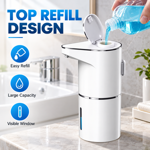 Distributeur de savon mousse intelligent sans contact OEM, distributeur automatique de savon pour les mains à capteur, montage mural, recharge USB, fabricant - Product Image 5