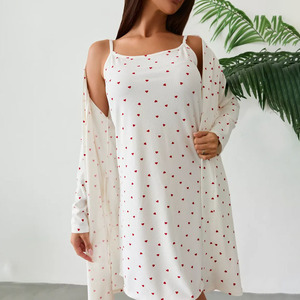 Nuovo Set di pigiami da notte a maniche lunghe con stampa d'<span class=keywords><strong>amore</strong></span> <span class=keywords><strong>Sexy</strong></span> da donna - Product Image 2