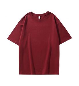 Camiseta de Algodón 100% para Hombre, Personalizable, Talla Extra Grande, Informal, Gruesa, Lisa, de Color Sólido para Impresión Personalizada - Product Image 2