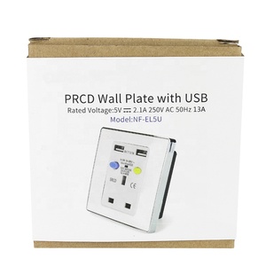 Prise murale GFCI blanche NANDAO avec ports USB, construction en plastique, indice <span class=keywords><strong>de</strong></span> protection IP67 - Product Image 3