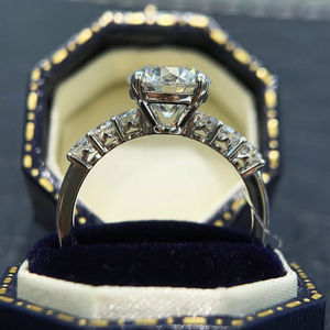 Bagues en diamant personnalisées certifiées GIA 2-3ct or 18 carats bagues <span class=keywords><strong>de</strong></span> fiançailles/<span class=keywords><strong>mariage</strong></span> vintage laboratoire/diamants naturels fêtes anniversaires - Product Image 1