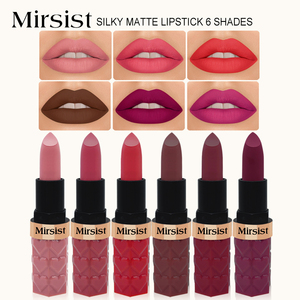 Mirsist 6PCS Coffret Cadeau Thé Rose Pillarbox Rouge Velours Cerise Soyeux Mat Rouge À Lèvres <span class=keywords><strong>Maquillage</strong></span> Et Cosmétiques En Ligne - Product Image 4