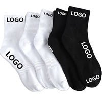 Chaussettes de sport personnalisées avec logo, en gros, pas chères, pour la course, pour adultes, femmes, imprimées, décontractées, par sublimation, vierges, pour le tennis, le football, pour hommes