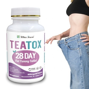 Wins Town Extraits Naturels de Plantes Teatox 28 Jours Ventre Plat Produits Ventre Plat Compléments Alimentaires pour la Détoxification de la Graisse Abdominale - Product Image 2